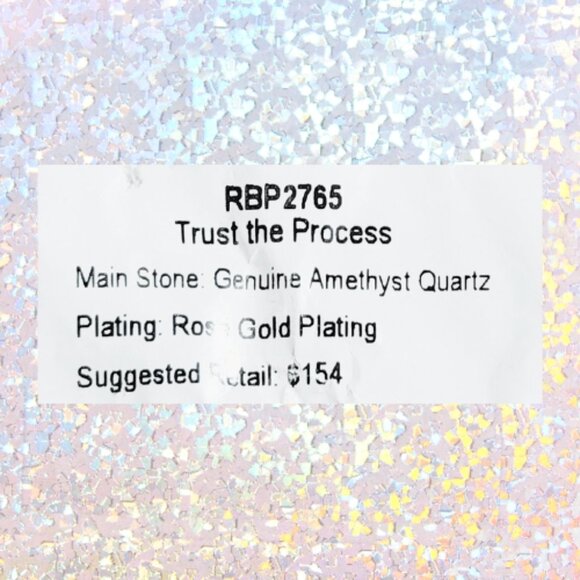 BP Genuine Amethyst Quartz Ring - Rose Gold Plating (Size 8) - Picture 6 of 7